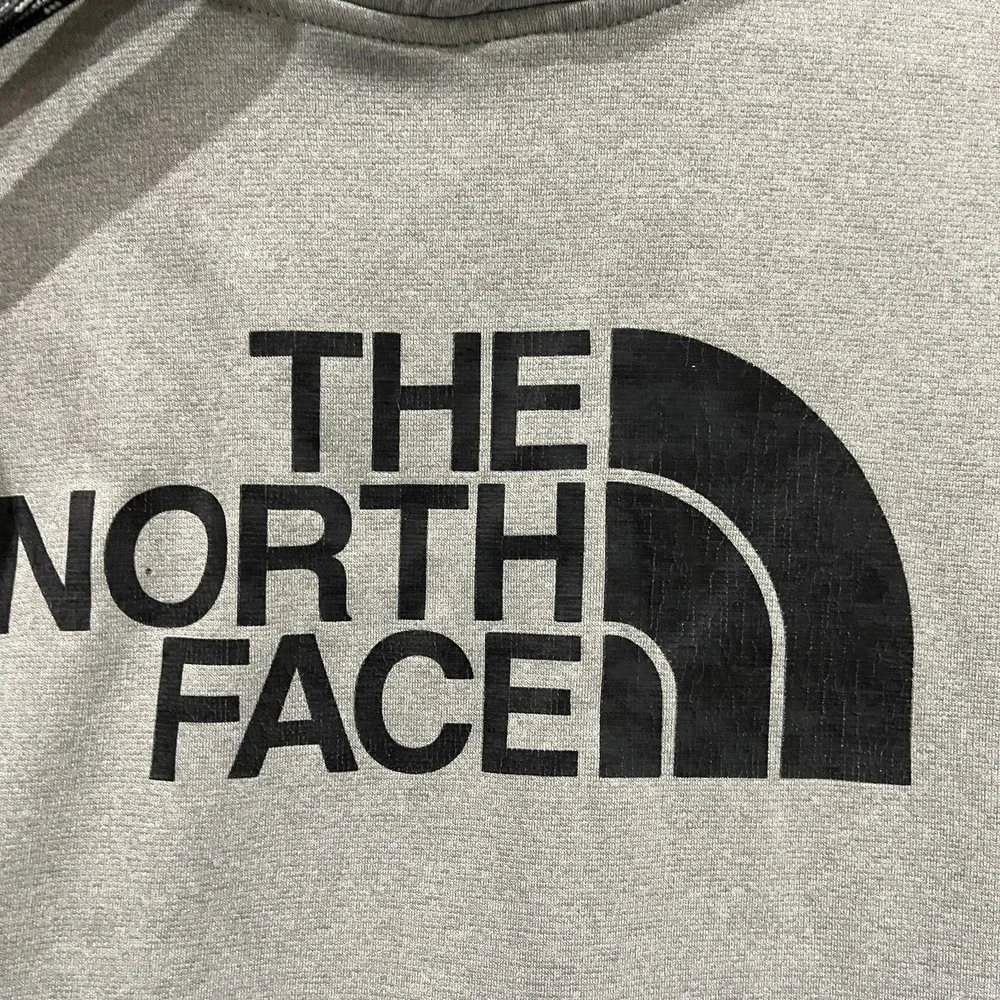 The North Face Hoodie Mens Medium‎ Gray Logo Pullover Sweatshirt Workout Gym